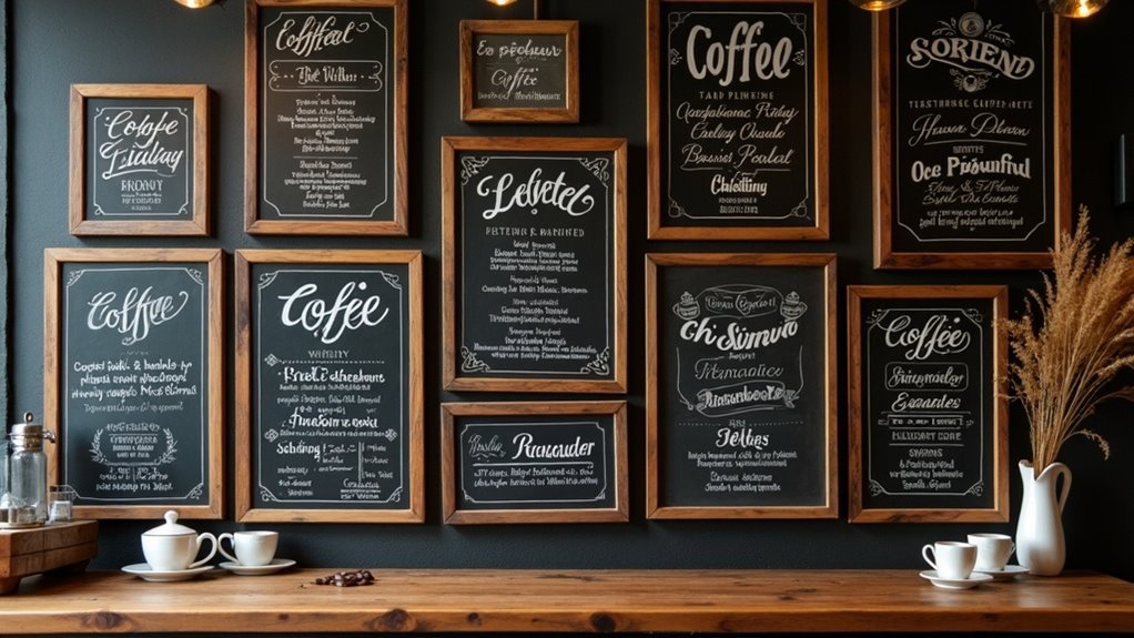 chalkboards enhancing coffee aesthetics