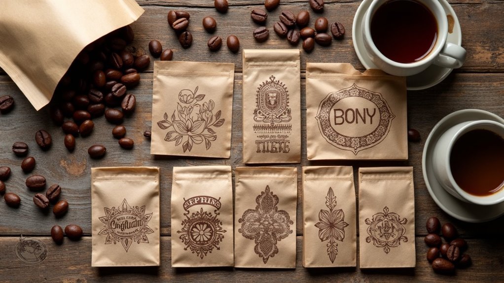 coffee bag stamp sets