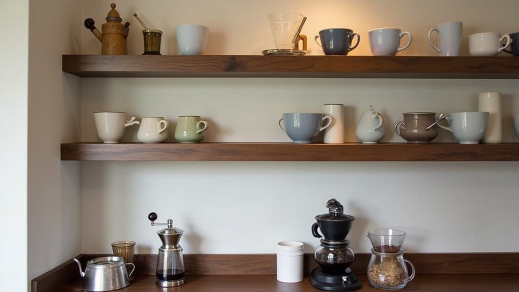coffee bar shelf ideas