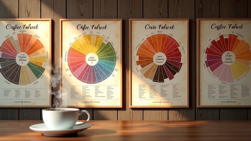 coffee flavor wheel posters