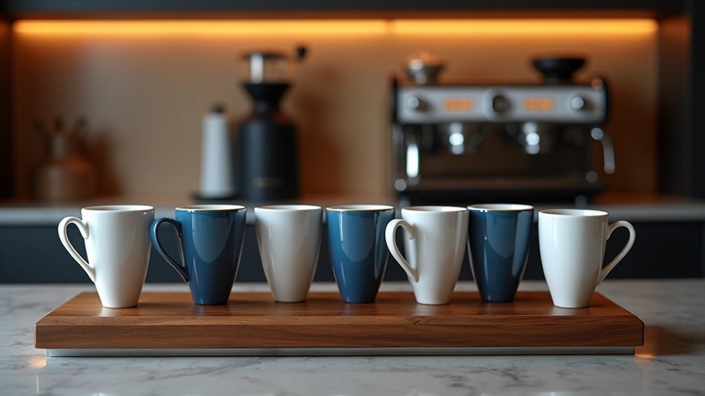 espresso machine cup rails