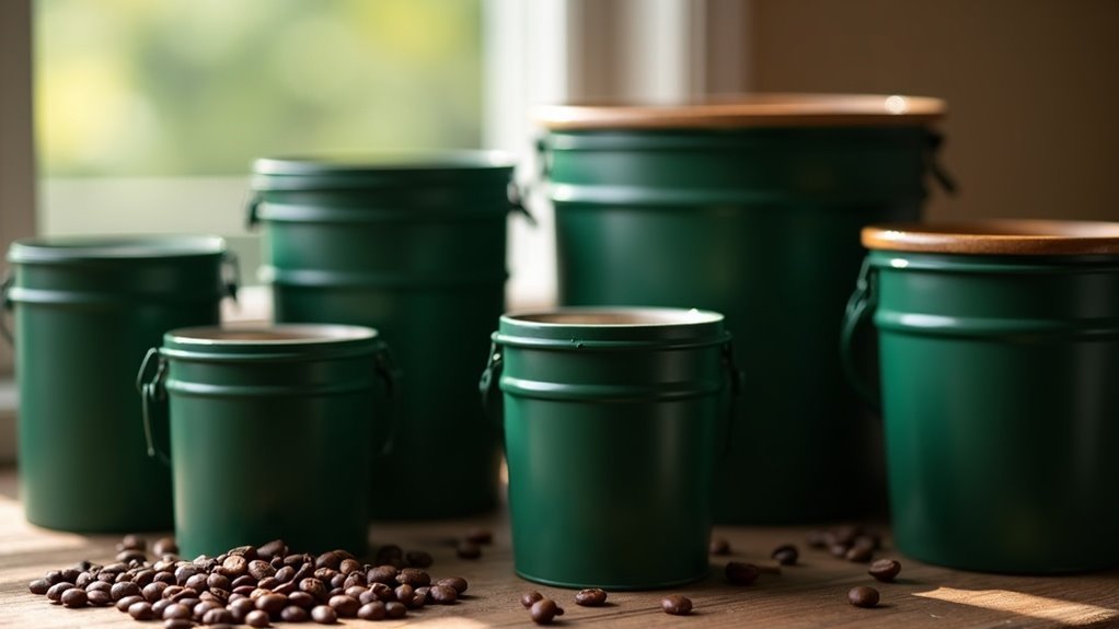 fresh green coffee storage