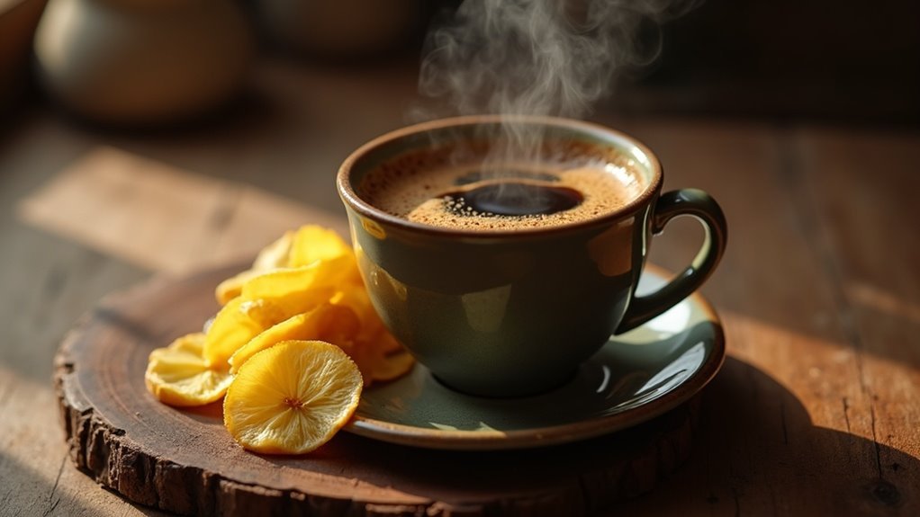 ginger flavor enhances coffee
