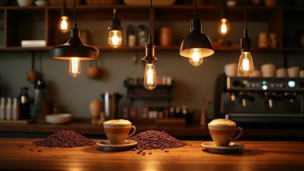 optimal lighting for coffee