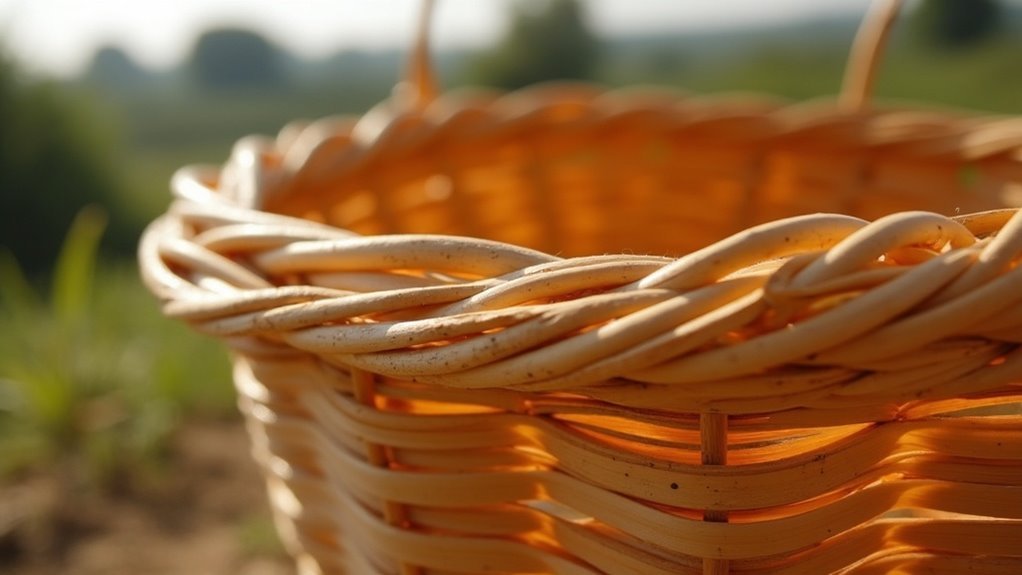 ridge shaped woven container