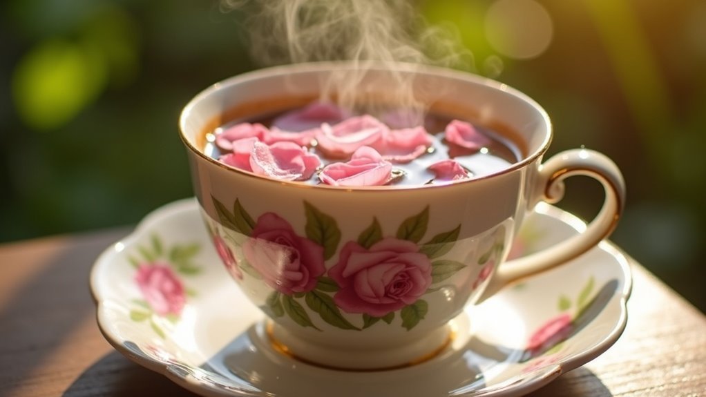 rose infused coffee beverage