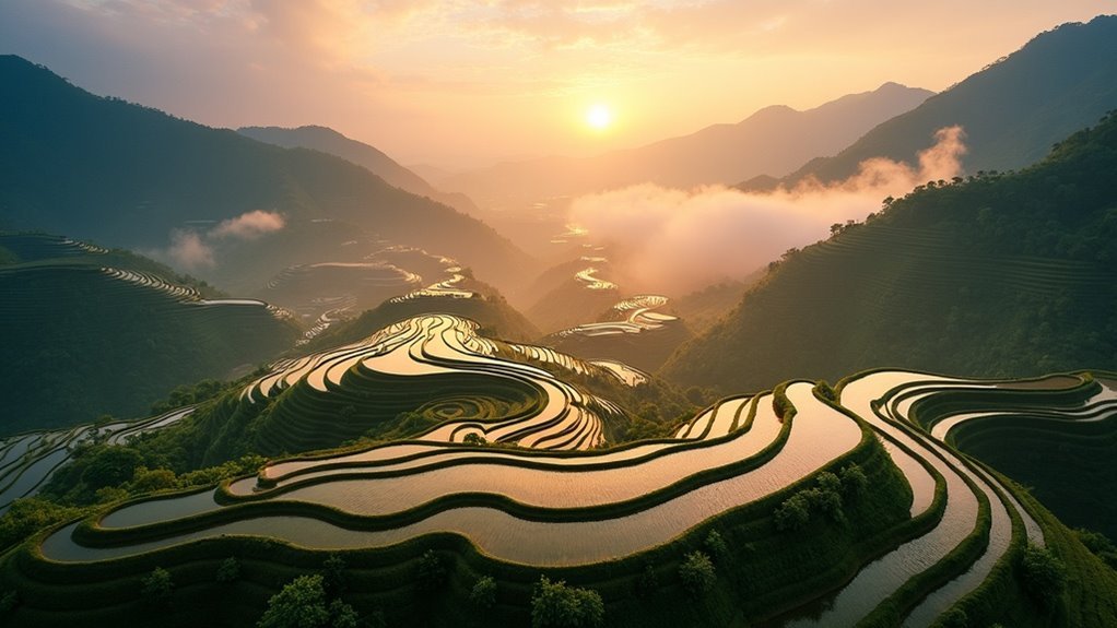 scenic rice terrace landscape