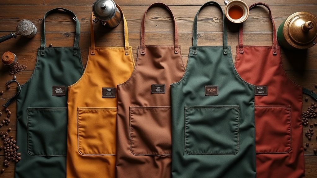 stylish durable barista aprons